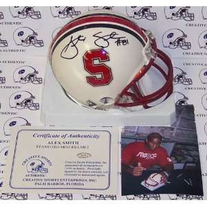     Autographed Mini Helmet   Stanford Cardinals: Sports & Outdoors