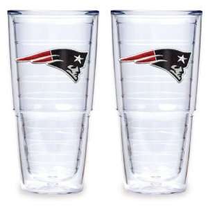  New England Patriots Set of TWO 24 oz. Big T Tervis 