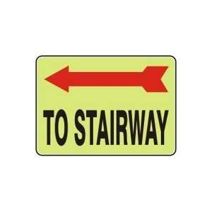 com STAIRS TO STAIRWAY (ARROW LEFT) 10 x 14 Lumi Glow Plastic Sign 