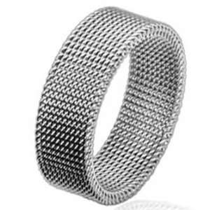 8MM Polished Stainless Steel Wedding Band Ring For Women with Flexible 