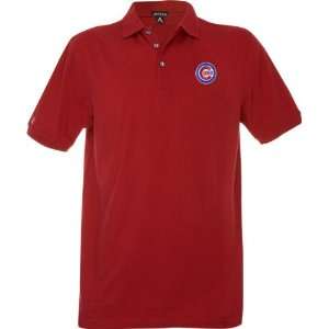   Cubs Red Classic Pique Stainguard Polo Shirt