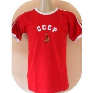  CCCP (RUSSIA) SOCCER T SHIRT 100%COTTON.SIZE XTRA LARGE 
