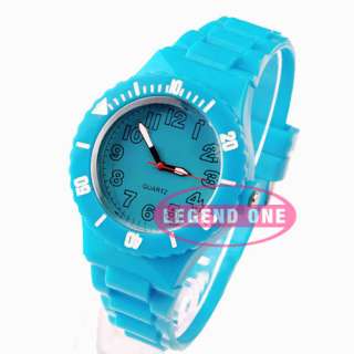 Unisex Quartz Jelly Fashion Sport Wrist Watch 10 Colors  