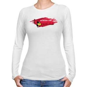   Spread The Red Brushstroke Long Sleeve Slim Fit T shirt Sports