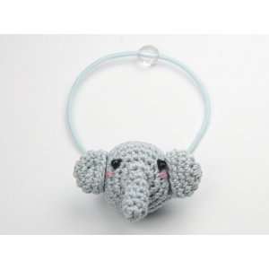   Elephant   Crochet Animal Baby Girl & Hairband / Ponytail Holder Baby