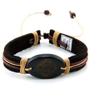    Trendy Celeb Genuine Leather Bracelet   Celtic Heart Jewelry