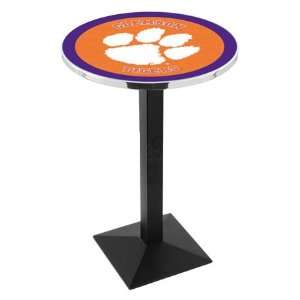  36 Clemson Counter Height Pub Table   Square Base: Sports 