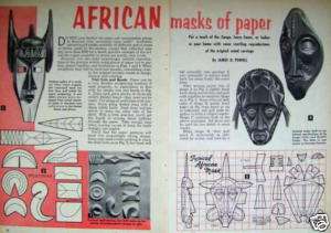 Make AFRICAN MASKS w PAPER Replica of Original Carvings  