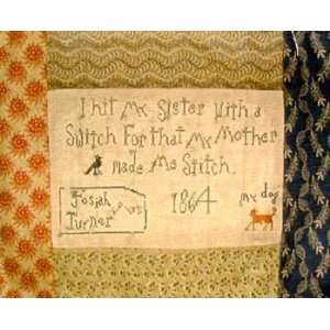   Josiah Turners Sampler   Cross Stitch Pattern Arts, Crafts & Sewing