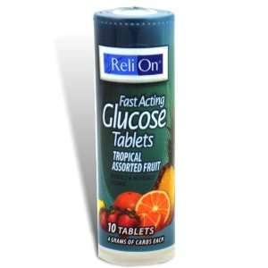  ReliOn   Glucose Tropical Assorted Fruit Flavor On The Go 