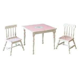 Teamson Kids Bouquet Table and Chair Set with Table Lamp:  