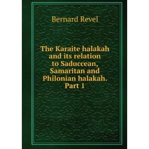   and Philonian halakah. Part 1 Bernard Revel  Books