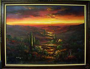 Southwest Desert Landscape at Sunset by B. Duggan  