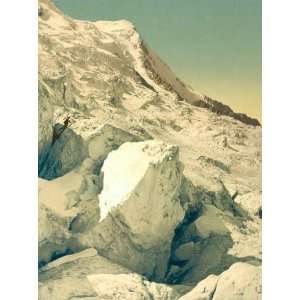   Travel Poster   Ascension du Mont Blanc Chamonix Valley France 24 X 18