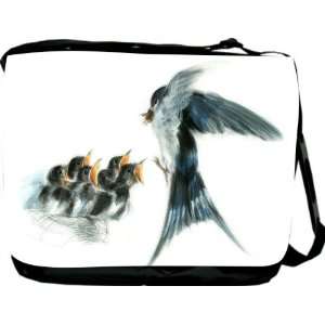  Rikki KnightTM Swallow Bird with Babies Messenger Bag   Book 