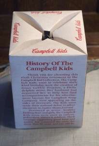 Campballs Soup Campbell Kids 1985 Collectors Series Christmas Ball 