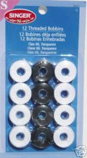 Singer Threaded Bobbins 12/pkg. Class 66  