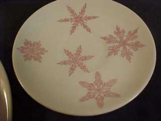 SNOW CRYSTALS PINK JOHNSON BROTHERS Saucer  