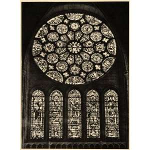   Window South Transept Chartres Cathedral Art   Original Photogravure