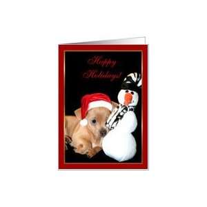  Happy Holidays Chihuahua puppy Card Health & Personal 