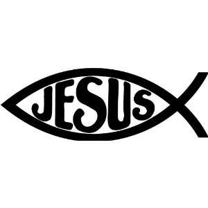  5 JESUS Fish Car Decal Vinyl Window Sticker   Set of 2 
