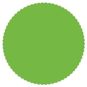  Round Paper Placemats   Lime Green