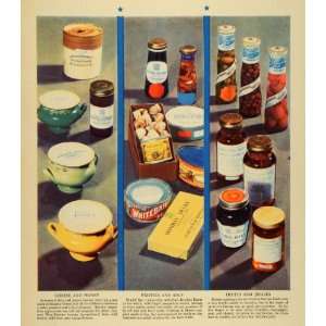  1931 Print Condiments Guava Cheese Snails Jelly Jam Art 