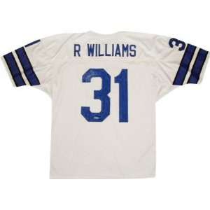  Roy Williams Autographed White Custom Jersey: Sports 