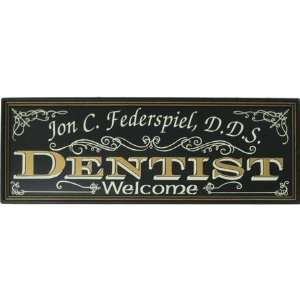    Personalized Wood Sign   Dentist Horizontal