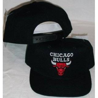  Chicago Bulls Black Adjustable Plastic Snap Strap Back Hat 