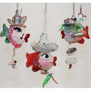   Takeout food Kissing fish Christmas ornament: Home & Kitchen