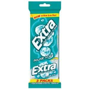 Extra Chewing Gum Polar Ice Slim Pack Sugarfree 15 Ct   20 Pack 