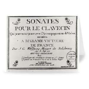 Title Page for Sonates pour le clavecin   Greeting Card (Pack of 2 