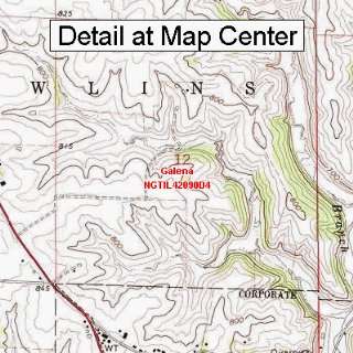 USGS Topographic Quadrangle Map   Galena, Illinois (Folded/Waterproof 