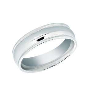  14K Solid White Gold Mens Promise Ring / Band: Jewelry