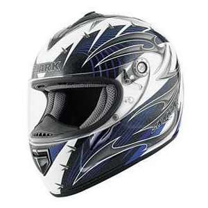  Shark RSX HOOK WH_BLU MD MOTORCYCLE Full Face Helmet 