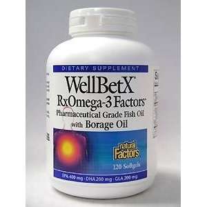  Natural Factors   WellBetX Omega 3 Factors 120 gels 