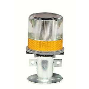 Amber Solar Powered LED Strobe Light Warning Light,(4) LED,Amber,Solar 
