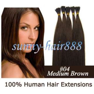18Remy stick tip human hair Extensions100s #04, 50g &  