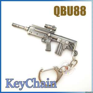 CrossFire Game anime Miniature Metal Sniper Gun QBU88 keychain Key 