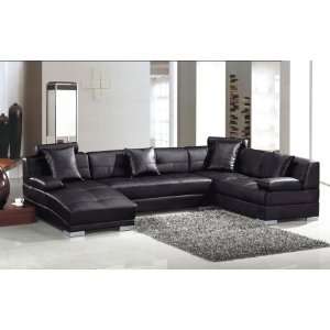   Furniture  VIG  3334 Black Ultra modern sectional sofa
