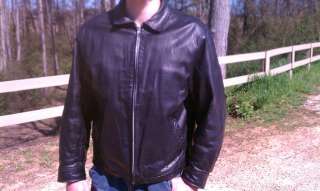 Genuine GAP Vintage Black Leather Jacket mens Large  