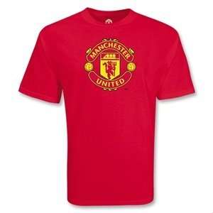   Manchester United Big Crest Soccer T Shirt (Red)