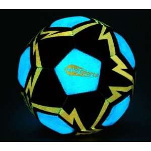   Sports NSI Soccer Ball Blue Glo/ Orange Deco /Black Ball: Toys & Games