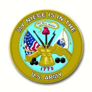   States Army My Niece is in the Army Seal Decal Sticker 3.8 6 pack