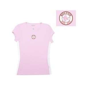   Red Sox Womens Flash T shirt by Antigua Sport   Pink Large: Sports