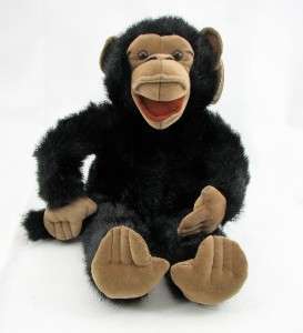   California Plush Stuffed Animal Monkey Chimpanzee Black Brown 15 Tall