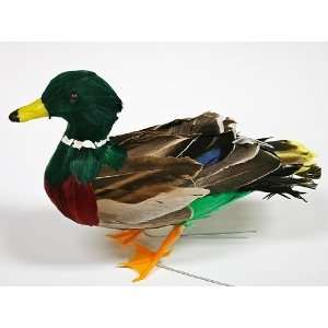  8 1/2 Artificial Feathered Mallard Duck Arts, Crafts 