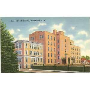 1940s Vintage Postcard Sacred Heart Hospital Manchester New Hampshire