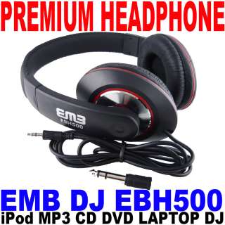 EMB EBH500 PREMIUM HEADPHONE DJ MONITOR IPOD IPHONE HIGH QUALITY USA 